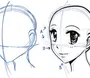 Как нарисовать голову аниме девушки