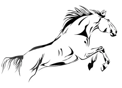 Бегущая лошадь рисунок