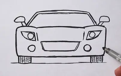 Как нарисовать перед машины