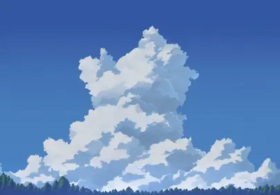 Рисунок небо с облаками