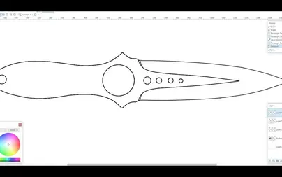 Как нарисовать нож бабочку из стандофф 2