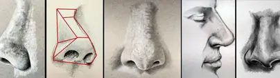 Как нарисовать нос на портрете