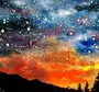Как нарисовать ночное небо