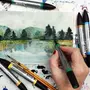 Как нарисовать пейзаж маркерами