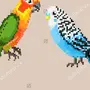 Рисунки по клеточкам попугай