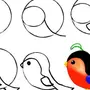 Как Нарисовать Птичку