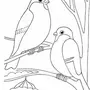 Как нарисовать птичку на дереве