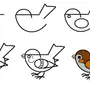 Как нарисовать птицу на ветке