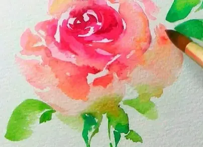 Как нарисовать розу гуашью
