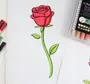 Роза рисунок ручкой