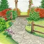 Как нарисовать сад