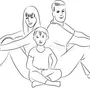 Как нарисовать семью из 3 человек