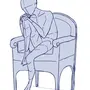 Как нарисовать сидящего человека на стуле