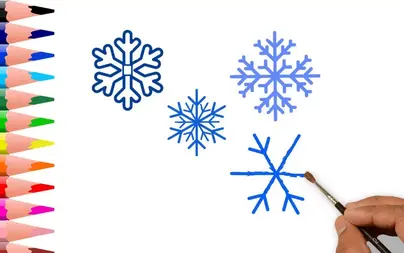 Как нарисовать снежинку