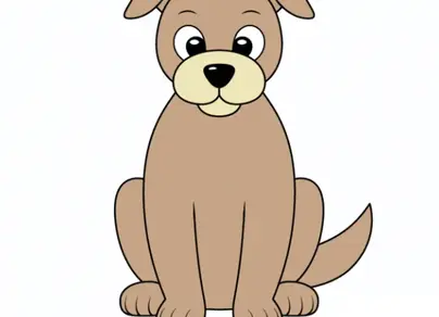 Рисунок собаки для детей 5 лет