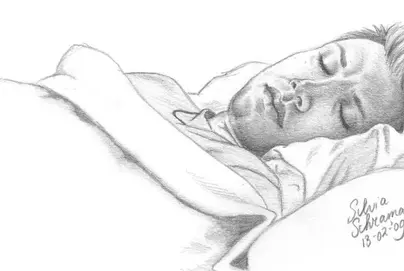 Спящий человек рисунок