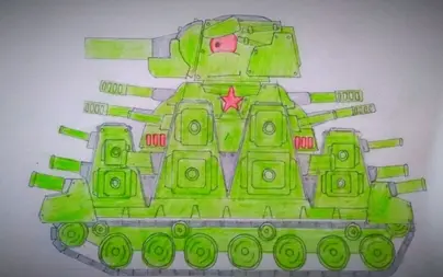 Как нарисовать танк кв 44