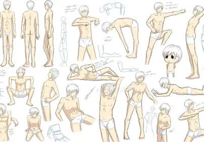 Как нарисовать тело аниме парня