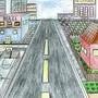 Как нарисовать улицу с домами