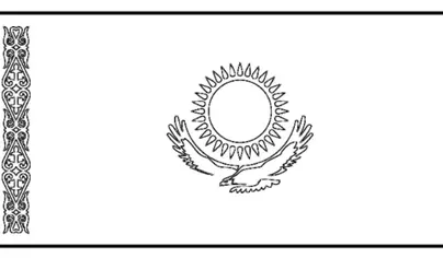 Флаг казахстана рисунок