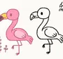 Как Легко Нарисовать Фламинго