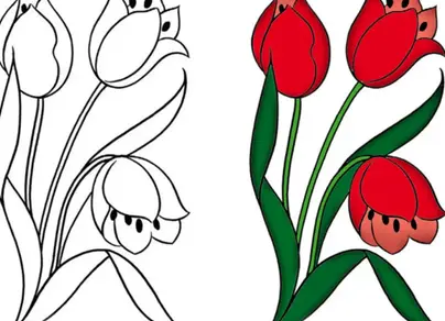 Как нарисовать цветы на 8 марта