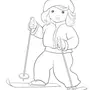 Как нарисовать человека на лыжах