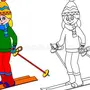 Как нарисовать человека на лыжах