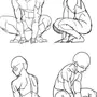 Как нарисовать человека сидящего на коленях