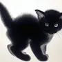 Как нарисовать черного кота