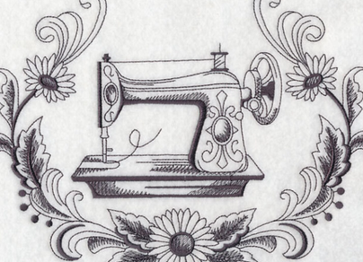 Рисунок швейной машинки карандашом