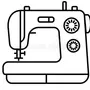 Рисунок швейной машинки карандашом