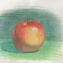 Как нарисовать яблоко маркерами