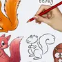 Как нарисовать белку