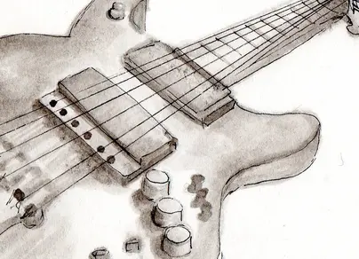 Рок гитара рисунок