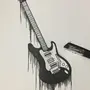 Рок гитара рисунок