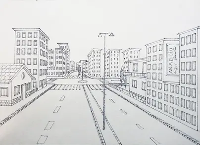 Рисунок города для срисовки