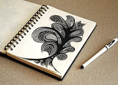 Рисунки черной ручкой для срисовки