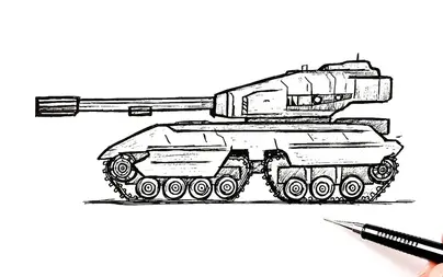 Картинка танка рисунок