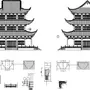 Китайский домик рисунок