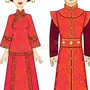 Китайский костюм рисунок 5 класс