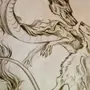 Китайский дракон рисунок карандашом