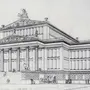 Здание в стиле классицизм рисунок