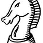 Шахматный конь рисунок