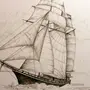 Корабль Парусник Рисунок