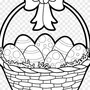 Корзинка с яйцами на пасху рисунок