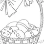 Корзинка с яйцами на пасху рисунок