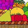 Корзина с фруктами рисунок