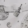 Нарисовать космос карандашом