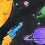 Нарисовать космос карандашом